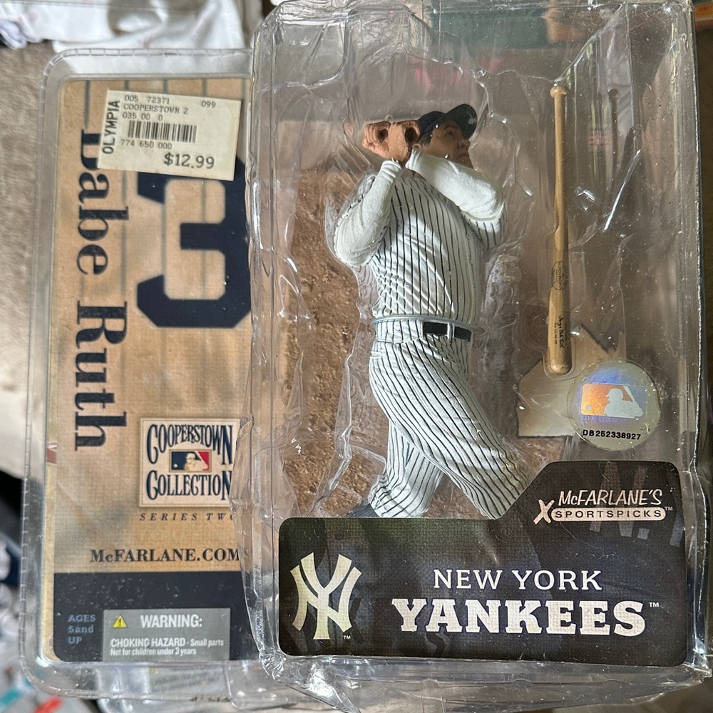 McFarlane Babe Ruth Action Figure - White and Black
